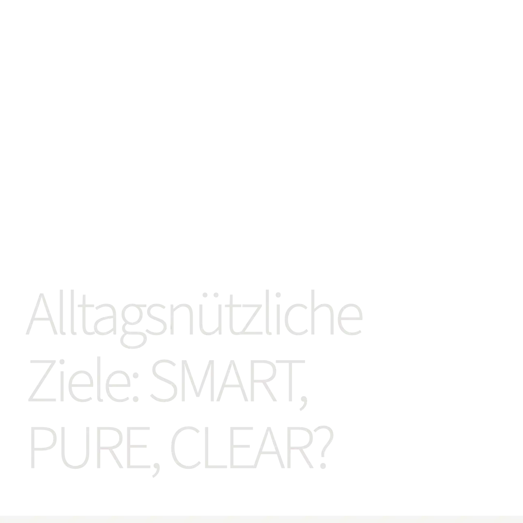 DR. Anton VESPER ist als strategischer Kommunikationstrainer in Leipzig (und deutschlandweit). Beispiel: Wie setze ich als Führungskraft gute Ziele? Smarte Ziele mit der SMART-Formel im Alltag... oder doch andere Zielformeln wie PURE oder CLEAR? Welche Ziele sind am besten, welche Ziele sind am wichtigsten?